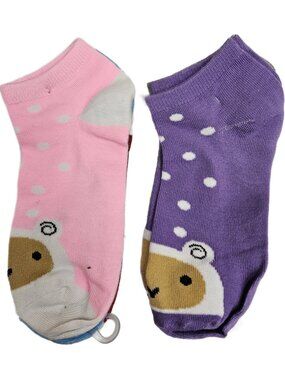 Women's Ankle Socks, Bundle of 12 Pairs, Cute Bear Print